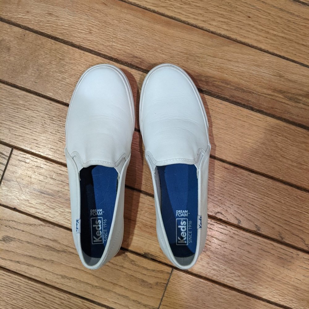 Women's Leather Slip-on Keds Sneakers